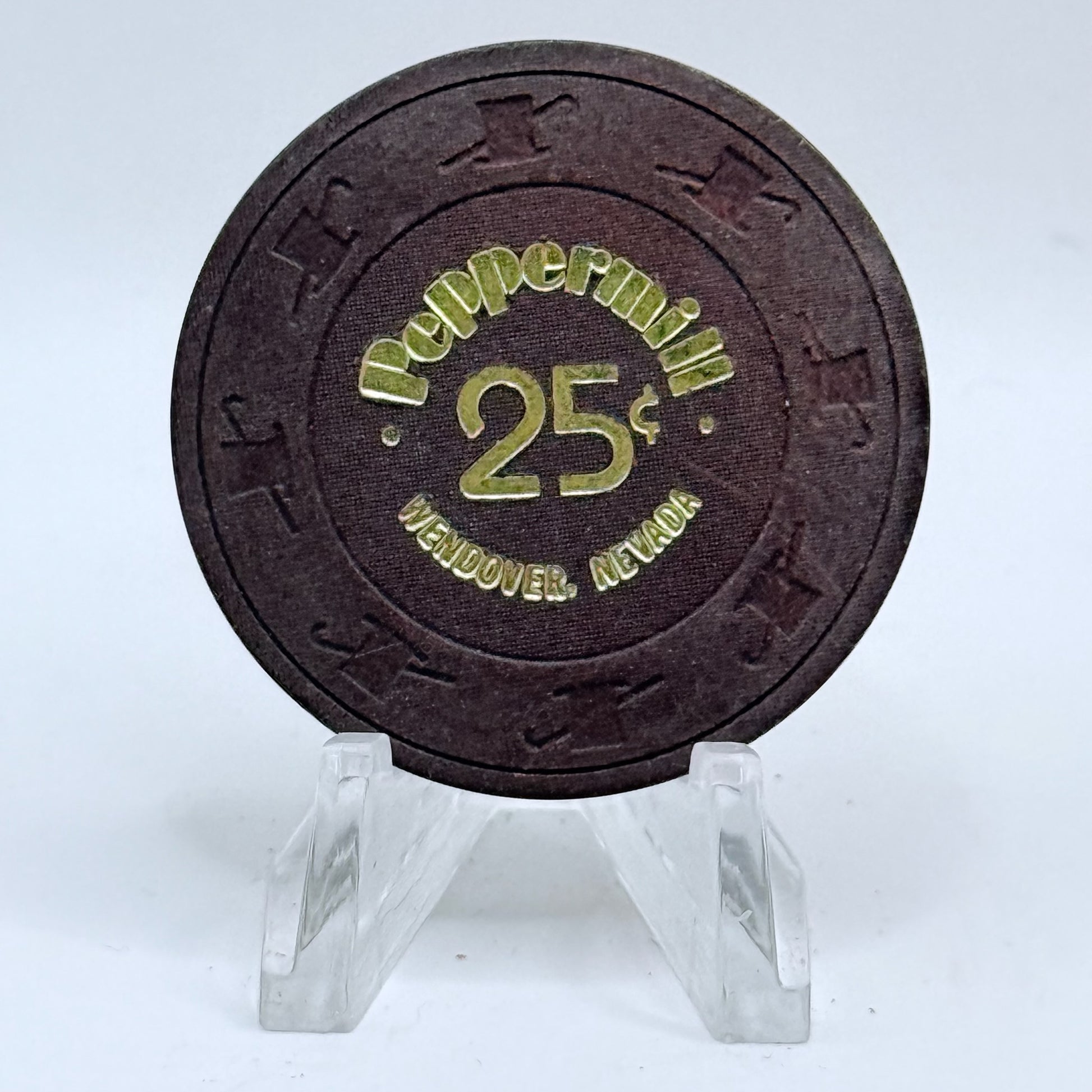 Peppermill Wendover Nevada 1985 $0.25 Casino Chip N3090