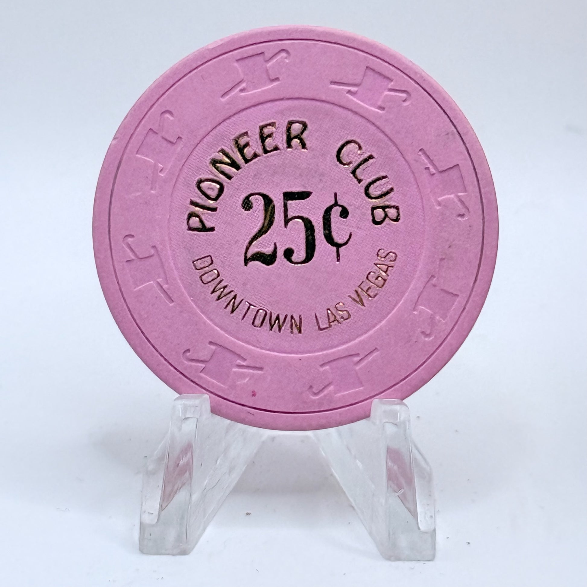 Pioneer Club Las Vegas Nevada 1980s $0.25 Casino Chip N3110