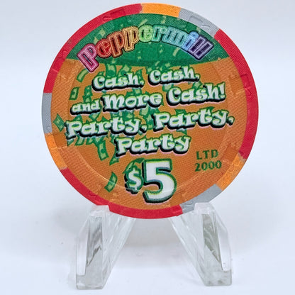 Peppermill Wendover Nevada 2002 '17th Anniversary' LE $5 Casino Chip E2119