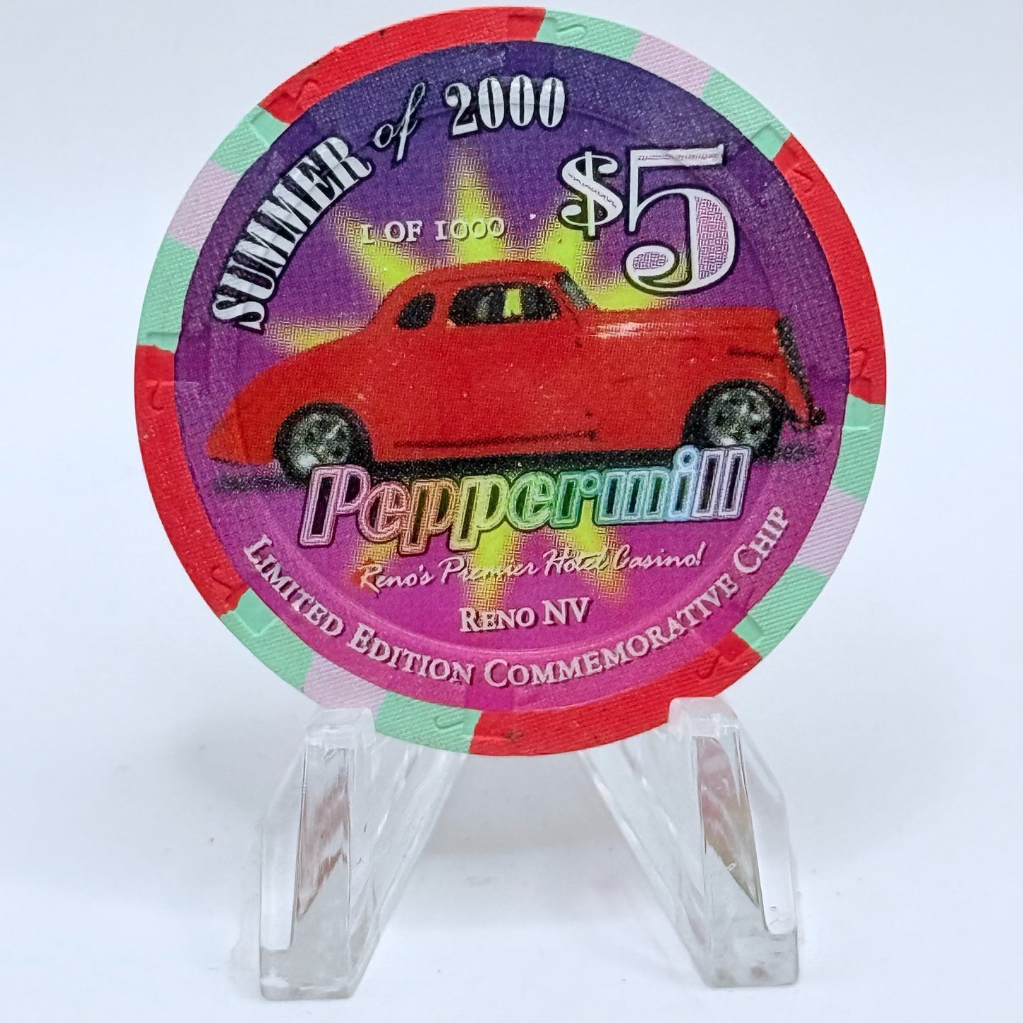 Peppermill Reno Nevada 2000 'Summer of 2000' LE $5 Casino Chip V6296