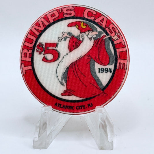 Trump's Castle Atlantic City New Jersey 1994 LE $5 Casino Chip