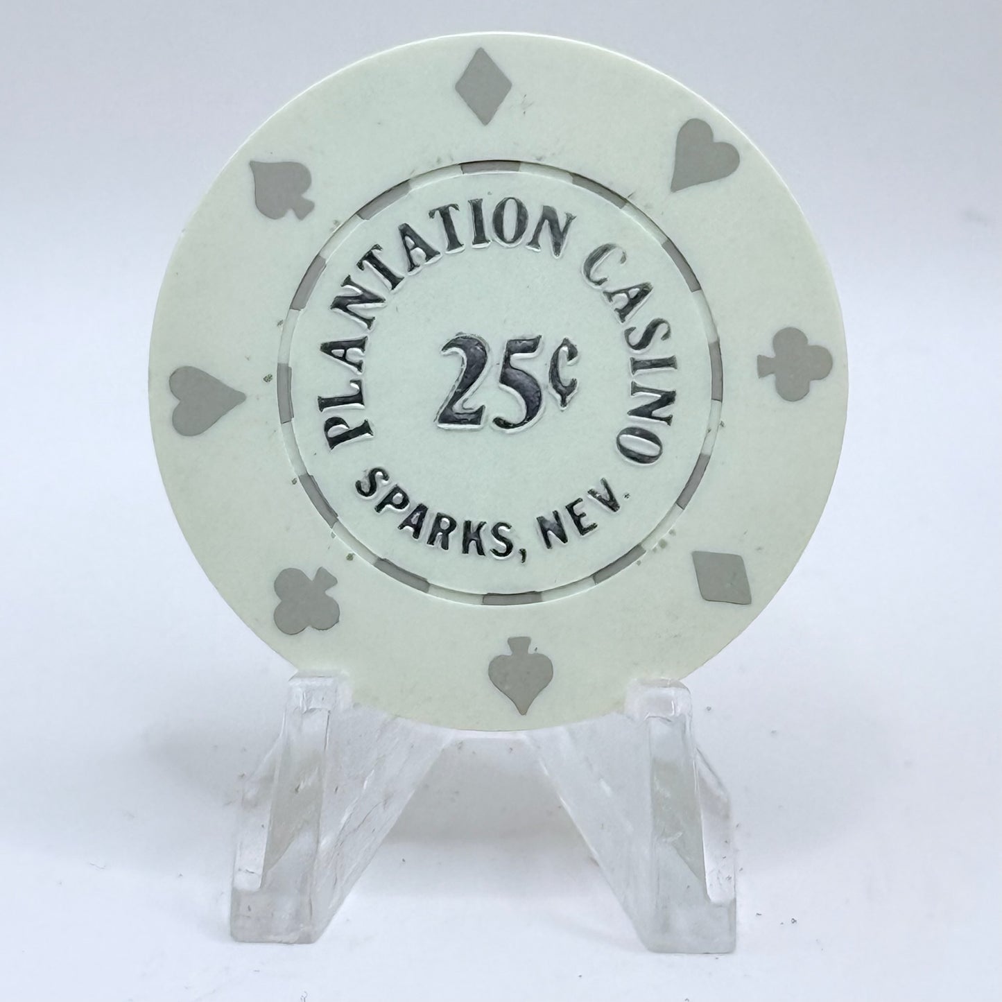 Plantation Sparks Nevada 1990 $0.25 Casino Chip N0269