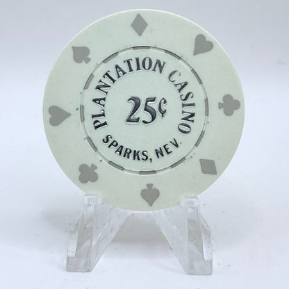 Plantation Sparks Nevada 1990 $0.25 Casino Chip N0269