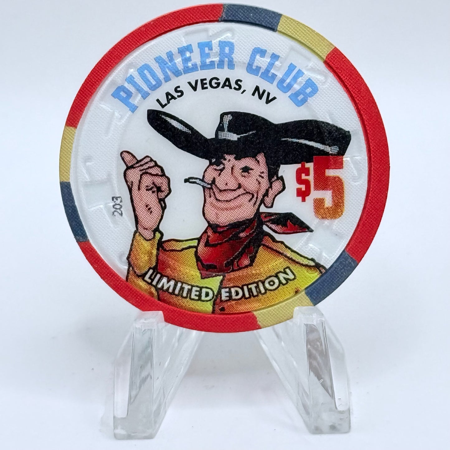 Pioneer Club Las Vegas Nevada 1995 'Hover Dam Completed' LE $5 Casino Chip N2544
