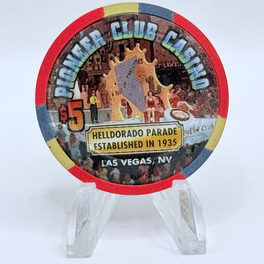 Pioneer Club Las Vegas Nevada 1995 'Helldorado Parade' LE $5 Casino Chip N2543