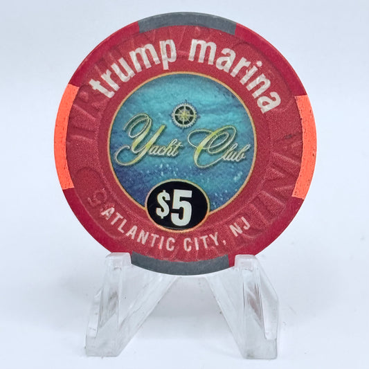 Trump Marina Huron Avenue Brigantine Blvd 'Yacht Club' LE $5 Casino Chip