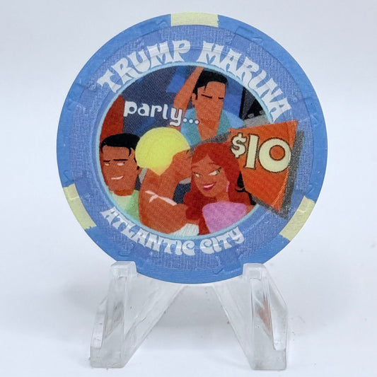Trump Marina Huron Avenue Brigantine Blvd 'Party the American Way' LE $10 Casino Chip