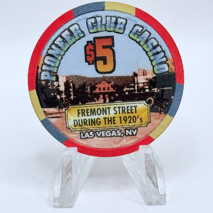 Pioneer Club Las Vegas Nevada 1995 'Fremont Street' LE $5 Casino Chip N2541
