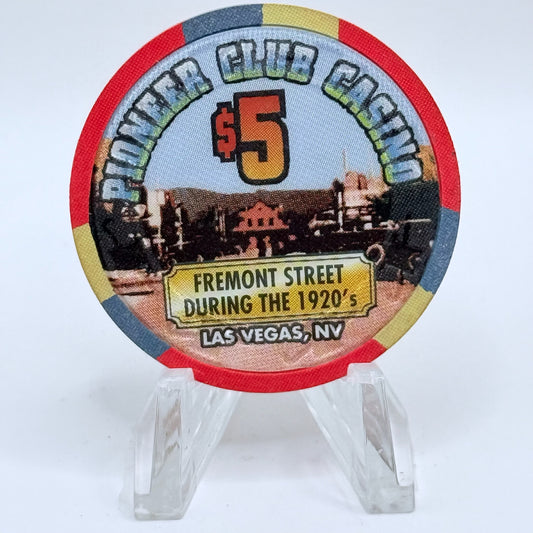 Pioneer Club Las Vegas Nevada 1995 'Fremont Street' LE $5 Casino Chip N2541