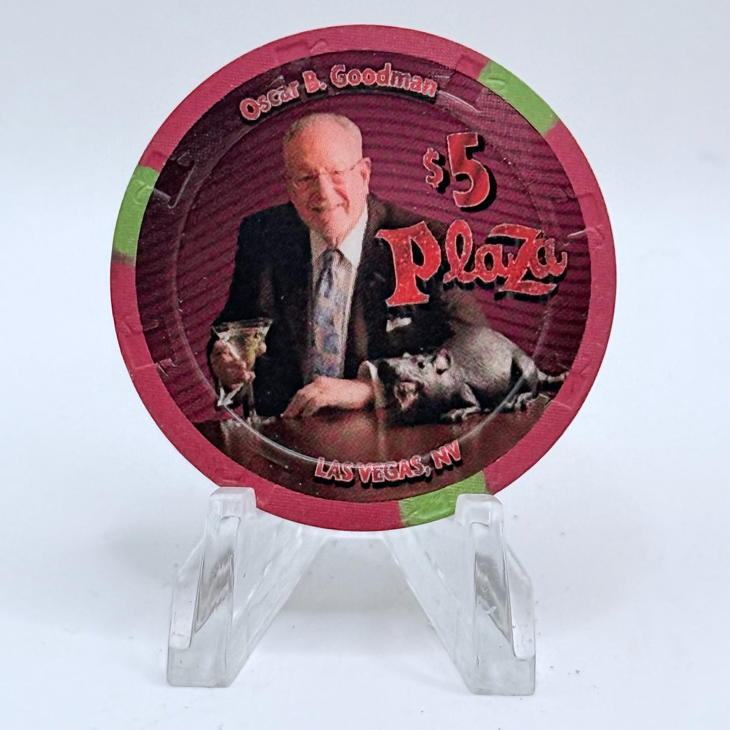 Plaza Hotel and Casino Las Vegas Nevada 2015 LE $5 Casino Chip D1898
