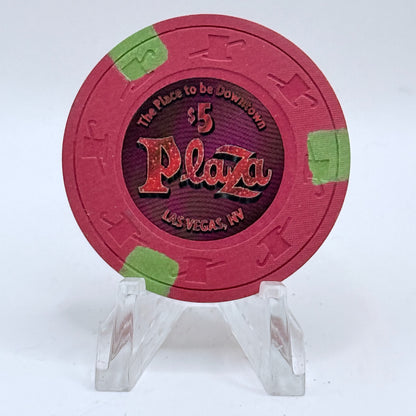 Plaza Hotel and Casino Las Vegas Nevada 2015 $5 Casino Chip D1897
