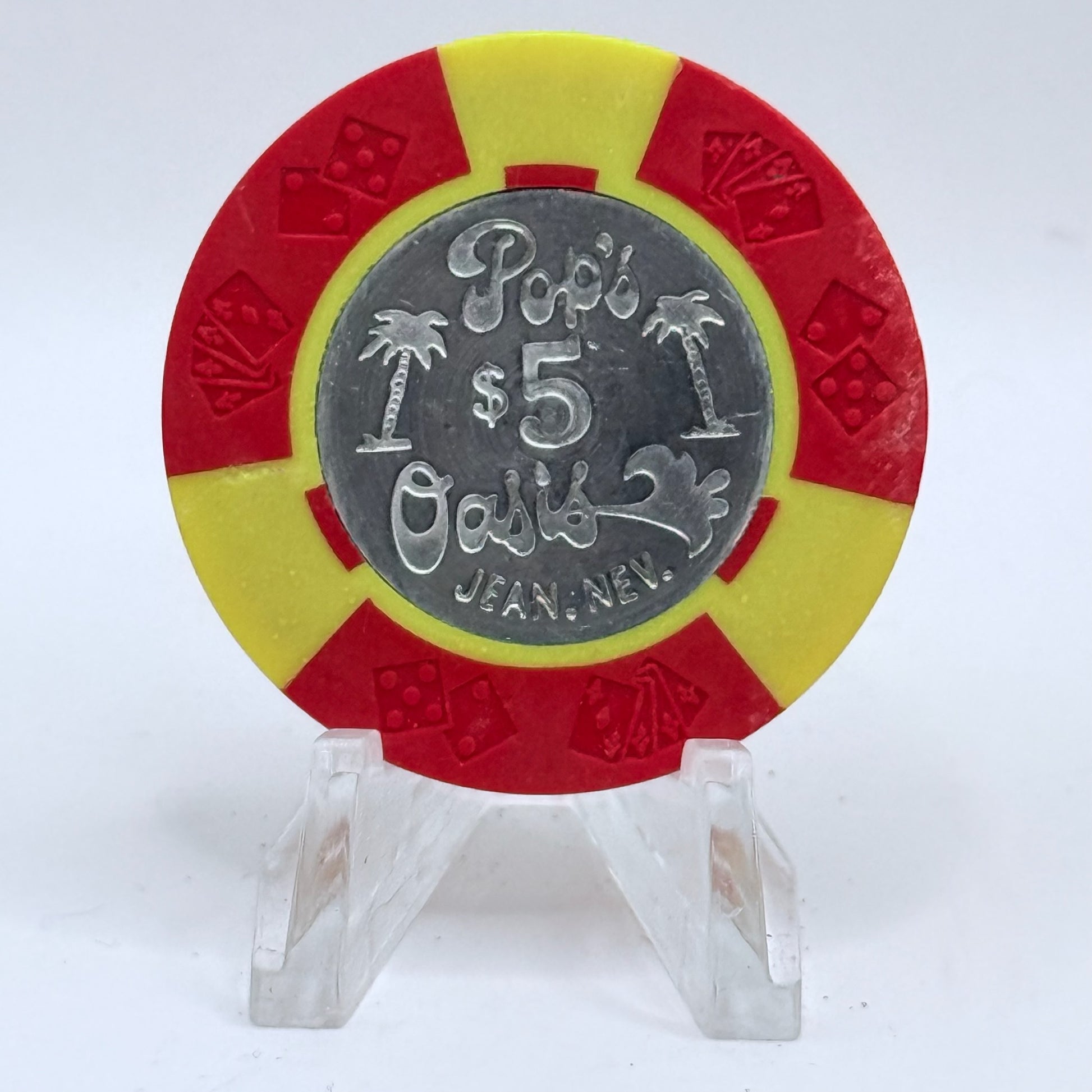 Pop's Oasis Jean Nevada 1978 $5 Casino Chip N6233