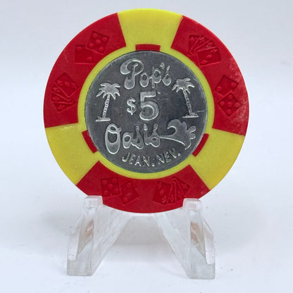 Pop's Oasis Jean Nevada 1978 $5 Casino Chip N6233