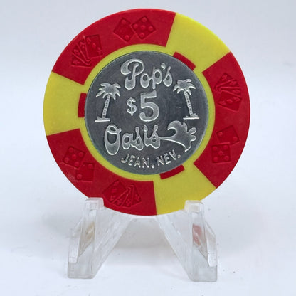Pop's Oasis Jean Nevada 1978 $5 Casino Chip N6233