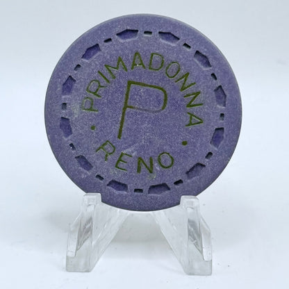 Primadonna (Club) Reno Nevada 1955 'Purple' Series 2 Roulette Casino Chip N5470