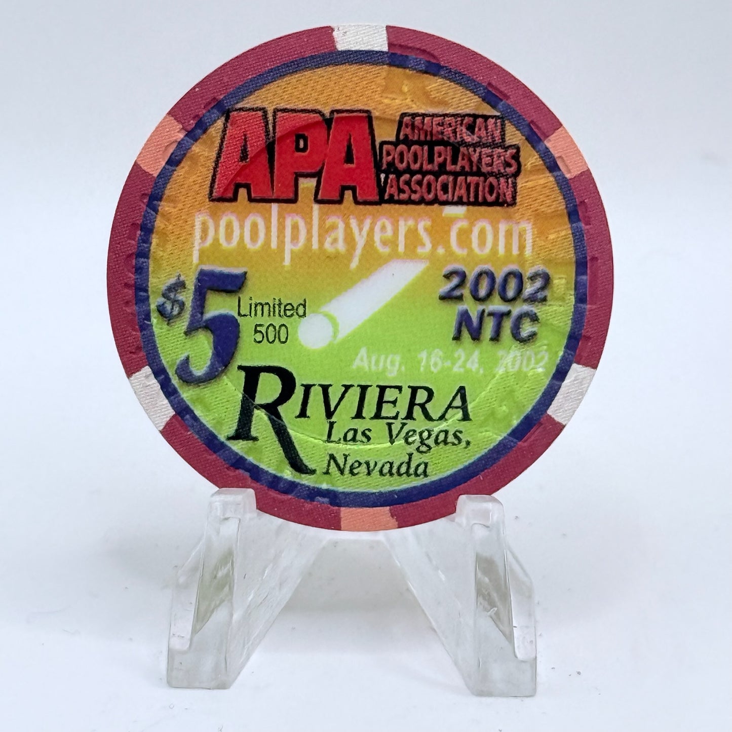 Riviera Las Vegas Nevada 2002 LE $5 Casino Chip E2374