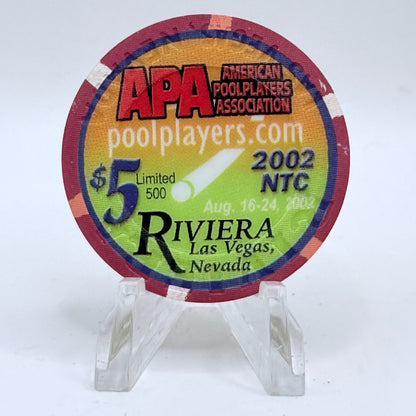 Riviera Las Vegas Nevada 2002 LE $5 Casino Chip E2374