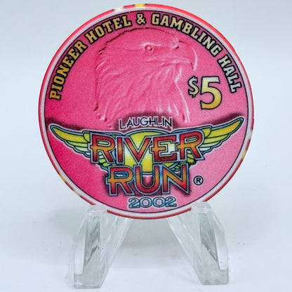 Pioneer Hotel & Gaming Hall Laughlin Nevada 2002 'River Run' LE $5 Casino Chip V9513