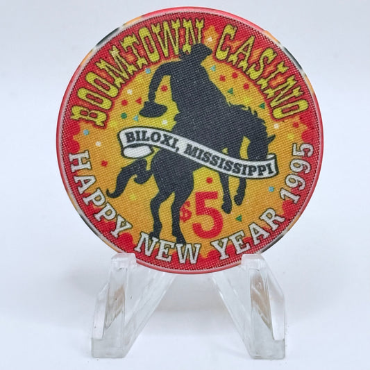 Boomtown Biloxi Mississippi 1995 'New Years' LE $5 Casino Chip