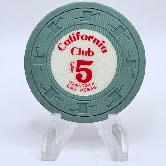 California Club Las Vegas Nevada 1963 LE $5 Casino Chip N1409