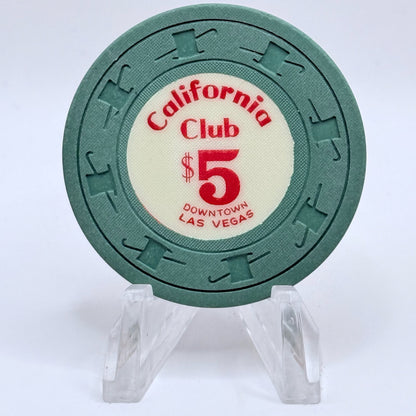 California Club Las Vegas Nevada 1963 LE $5 Casino Chip N1409
