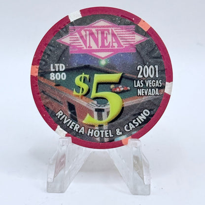 Riviera Las Vegas Nevada 2001 LE $5 Casino Chip V9653