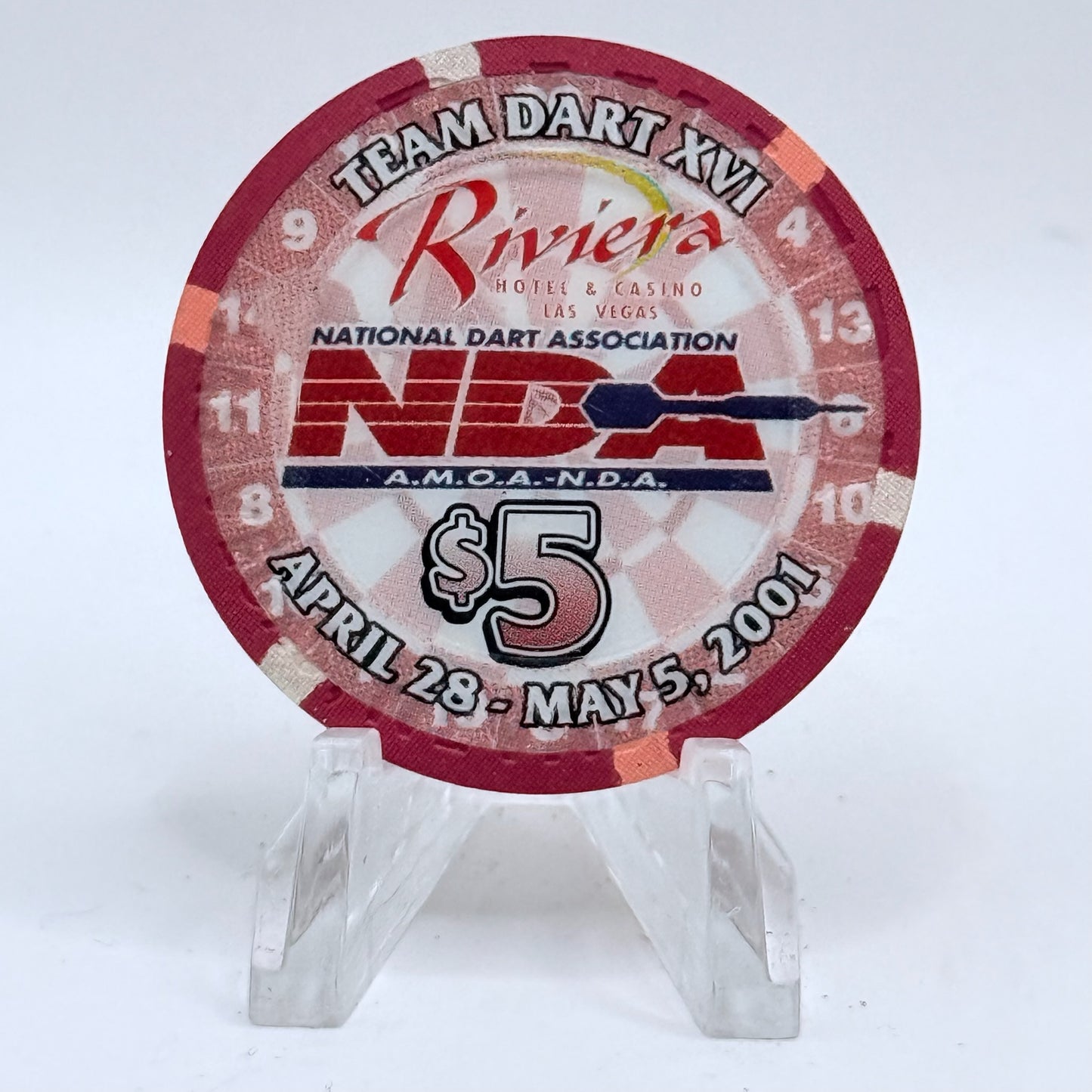 Riviera Las Vegas Nevada 2001 LE $5 Casino Chip V6575