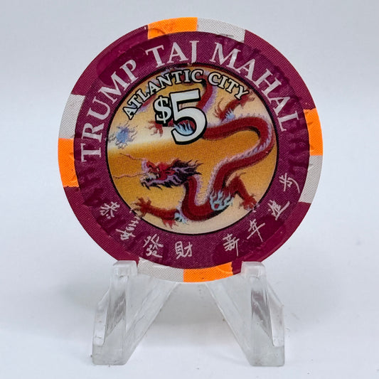 Trump Taj Mahal Atlantic City New Jersey 1999 'The Millennium' LE $5 Casino Chip