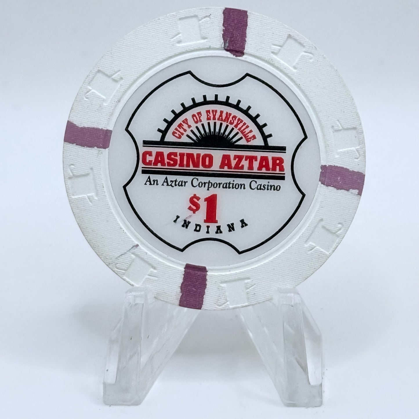 Casino Aztar Evansville Indiana Series 1 $1 Casino Chip