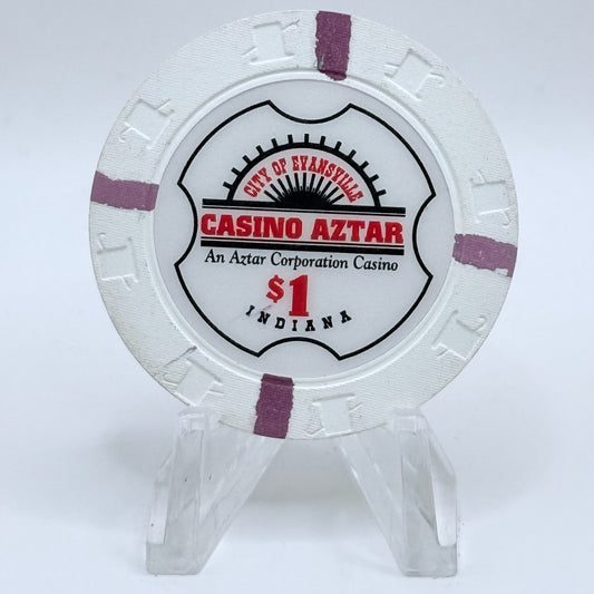 Casino Aztar Evansville Indiana Series 1 $1 Casino Chip