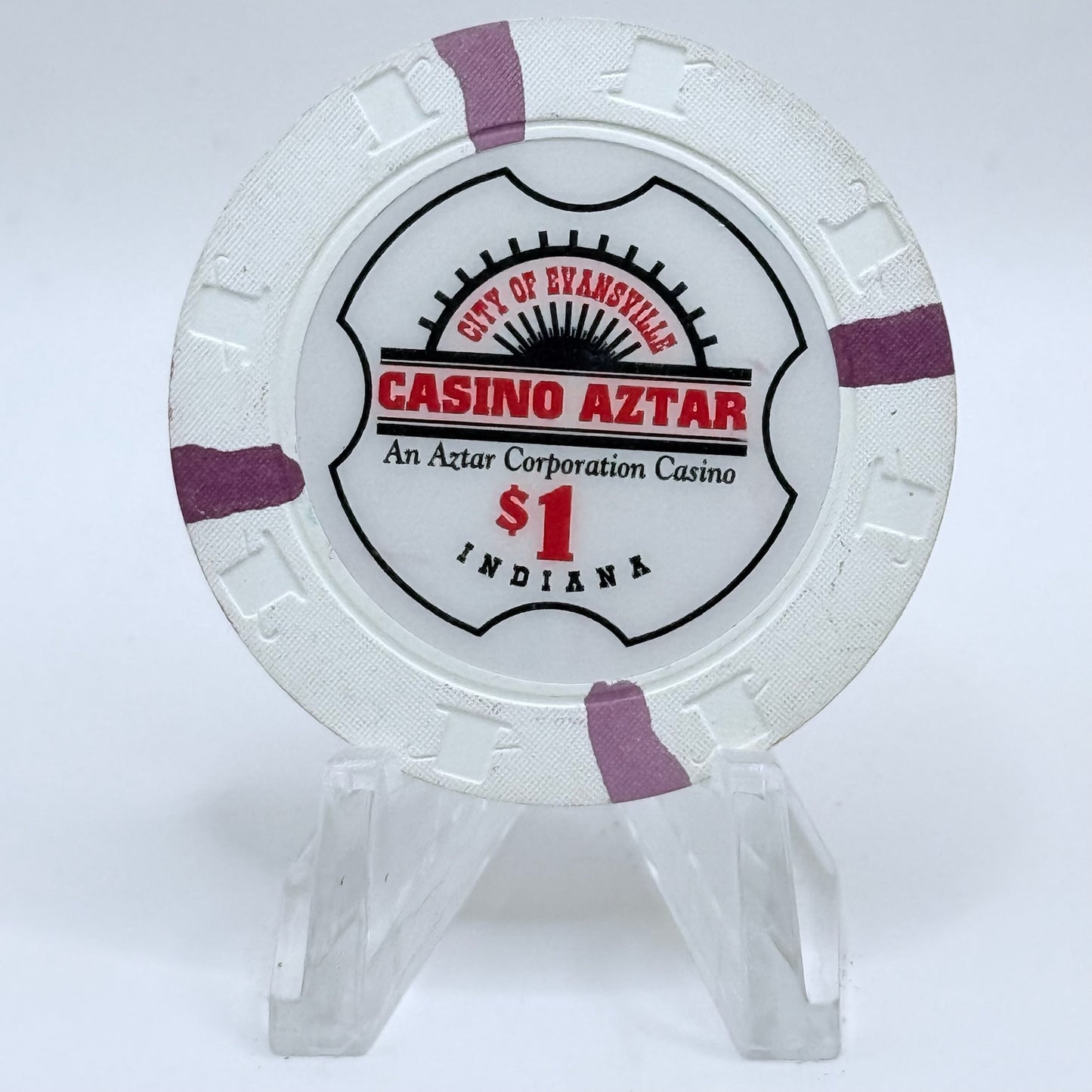 Casino Aztar Evansville Indiana Series 1 $1 Casino Chip