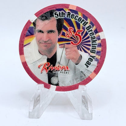 Riviera Las Vegas Nevada 2006 'Dr. Scott Lewis' LE $5 Casino Chip E6270