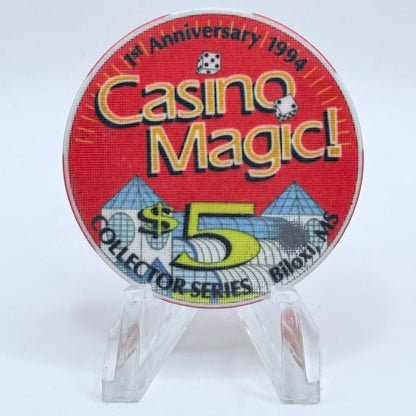 Casino Magic Biloxi Mississippi 1994 '1st Anniversary' LE $5 Casino Chip