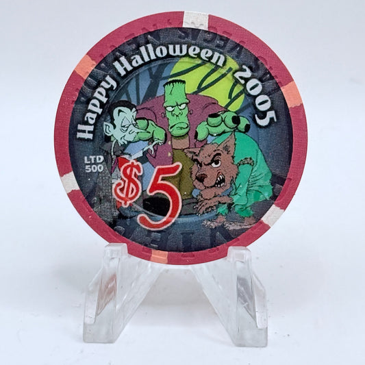 Riviera Las Vegas Nevada 2005 'Halloween' LE $5 Casino Chip E4880