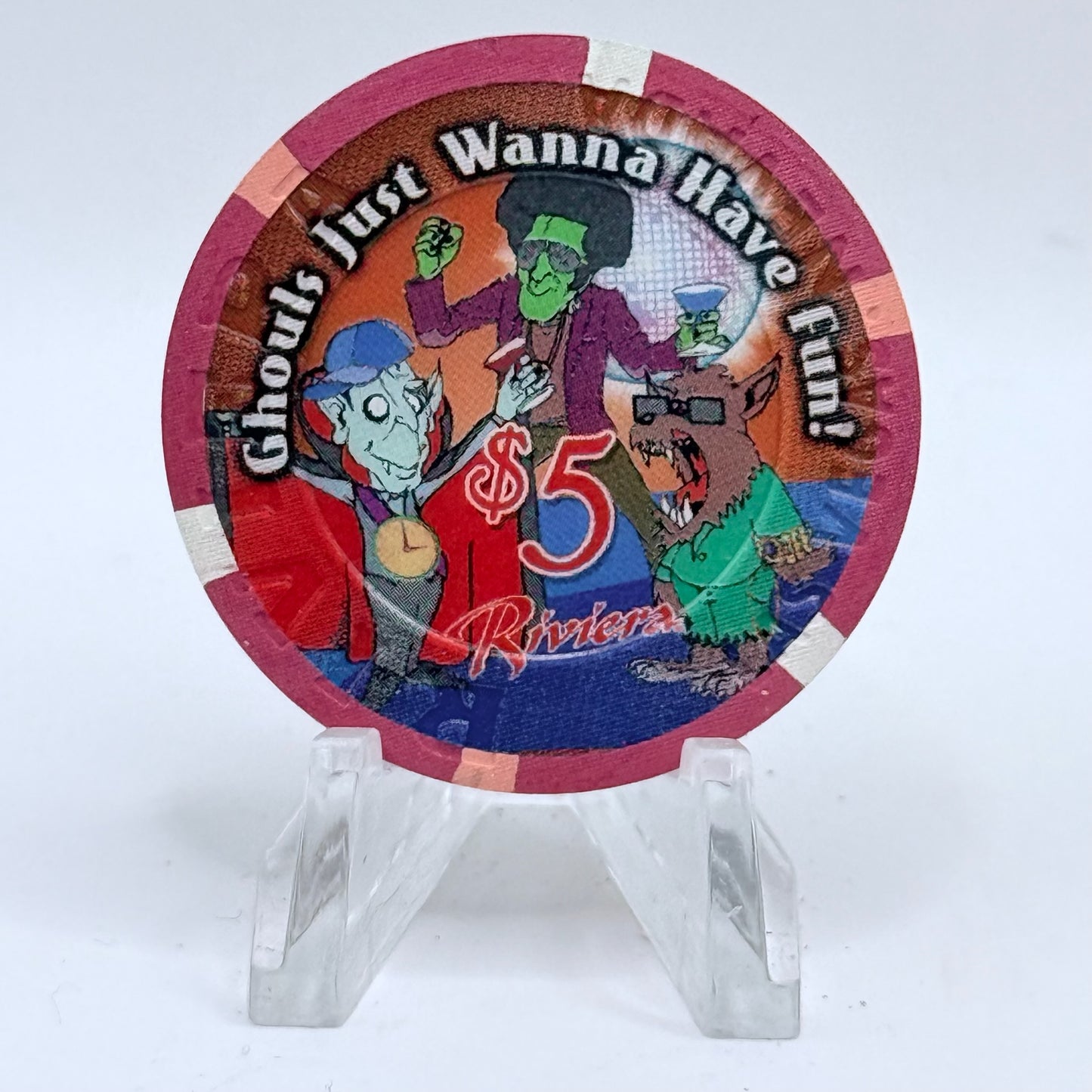 Riviera Las Vegas Nevada 2005 'Halloween' LE $5 Casino Chip E4880