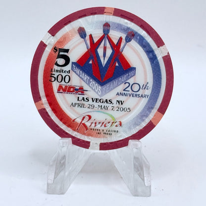 Riviera Las Vegas Nevada 2005 LE $5 Casino Chip E4578