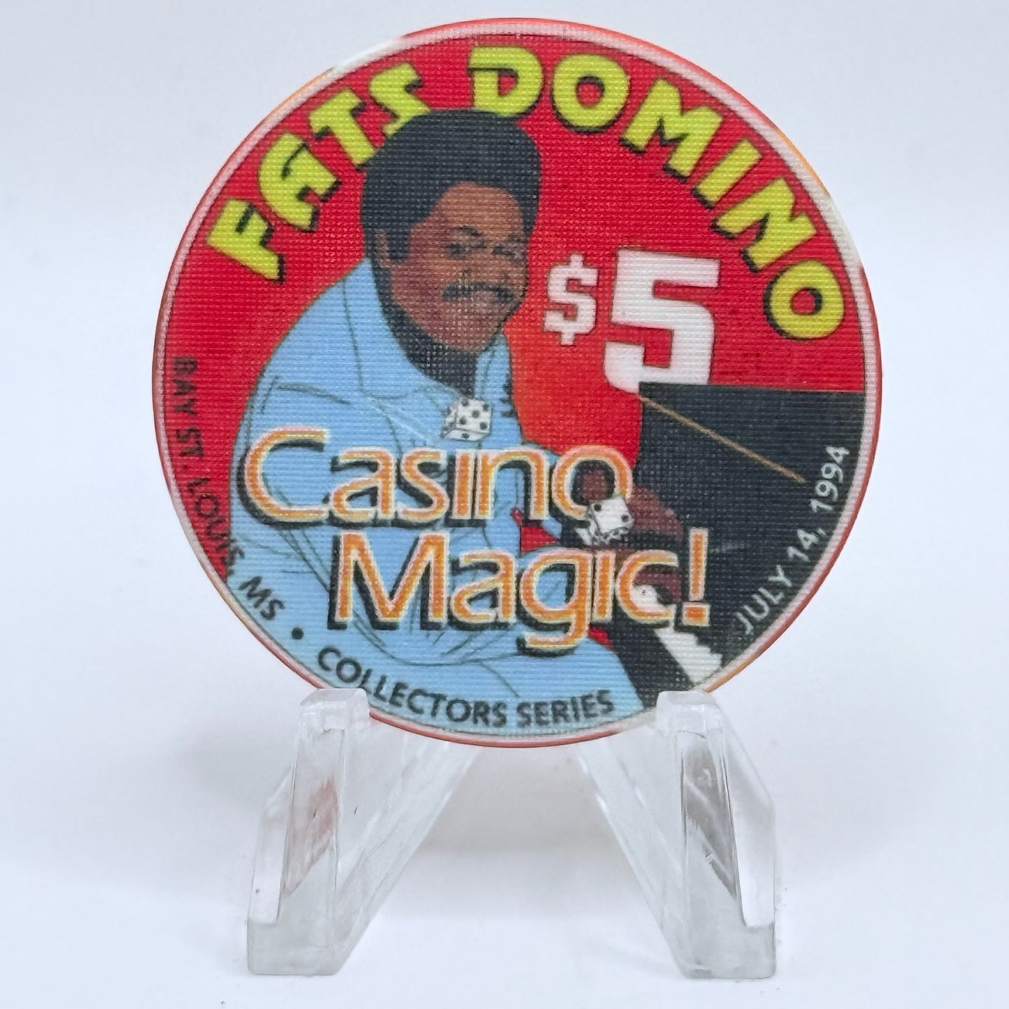Casino Magic 1994 'Fats Domino' LE $5 Casino Chip