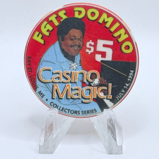 Casino Magic 1994 'Fats Domino' LE $5 Casino Chip