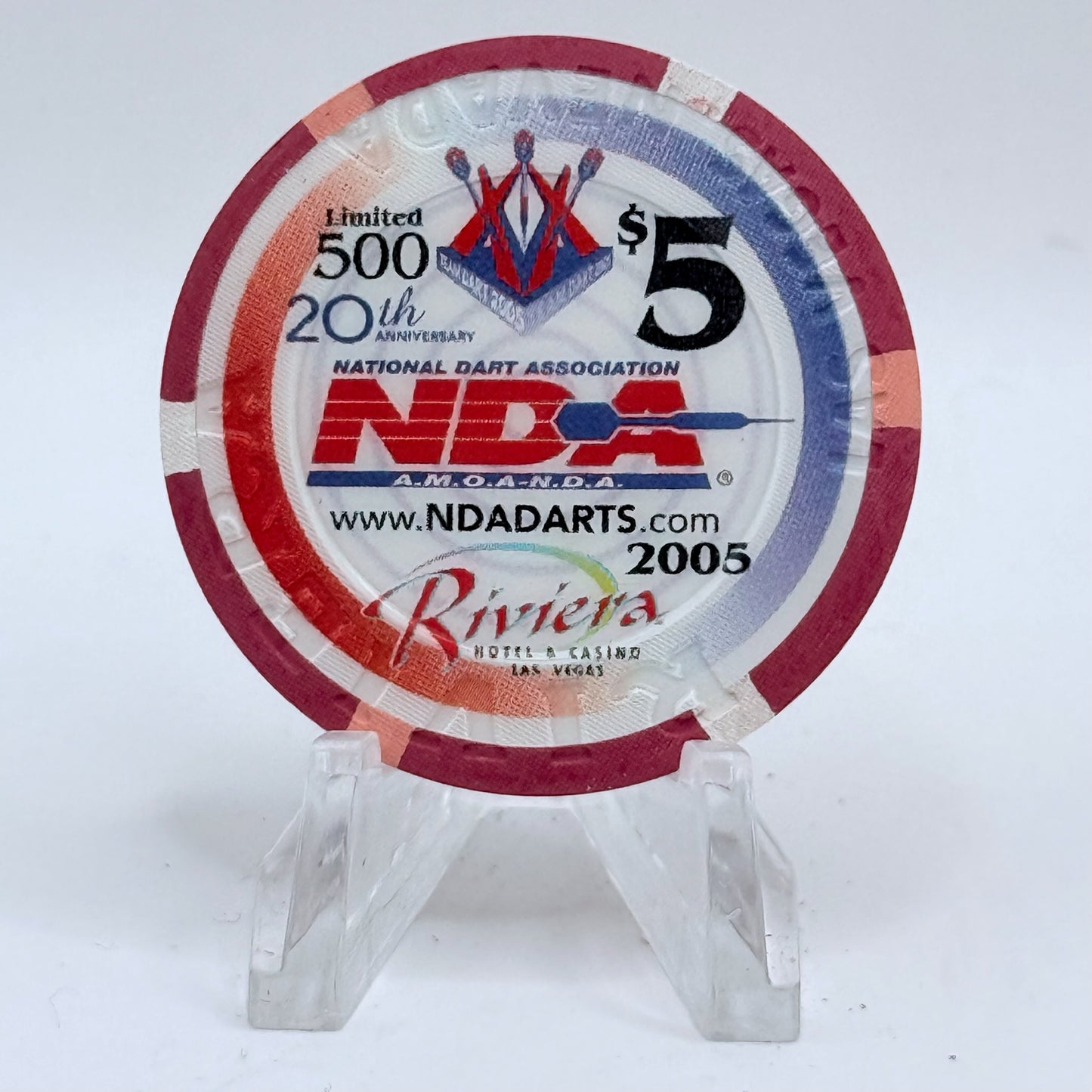 Riviera Las Vegas Nevada 2005 LE $5 Casino Chip E4578