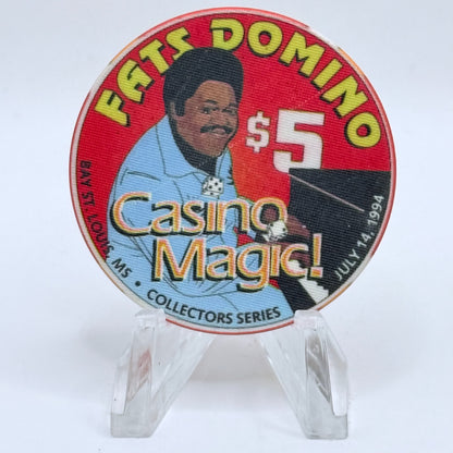 Casino Magic 1994 'Fats Domino' LE $5 Casino Chip