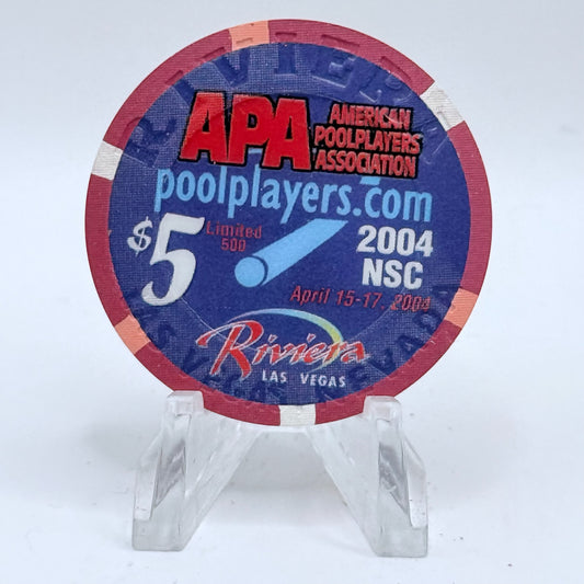 Riviera Las Vegas Nevada 2004 LE $5 Casino Chip D0588