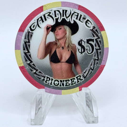 Pioneer Hotel & Gaming Hall Laughlin Nevada 2006 'River Run Carnival' LE $5 Casino Chip E5425