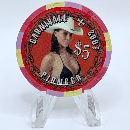 Pioneer Hotel & Gaming Hall Laughlin Nevada 2007 'Carnivale' LE $5 Casino Chip E8483
