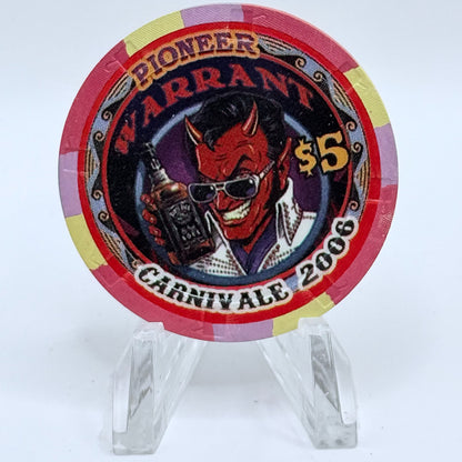 Pioneer Hotel & Gaming Hall Laughlin Nevada 2006 'River Run Carnivale' LE $5 Casino Chip E5429