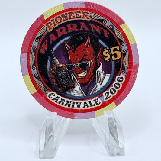 Pioneer Hotel & Gaming Hall Laughlin Nevada 2006 'River Run Carnivale' LE $5 Casino Chip E5429