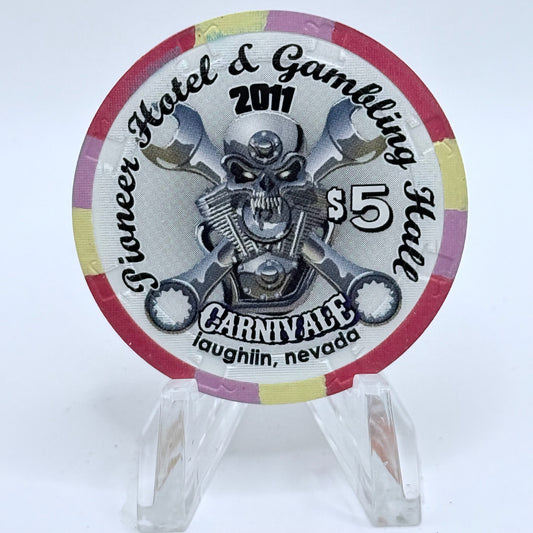 Pioneer Hotel & Gaming Hall Laughlin Nevada 2011 'Carnivale' LE $5 Casino Chip