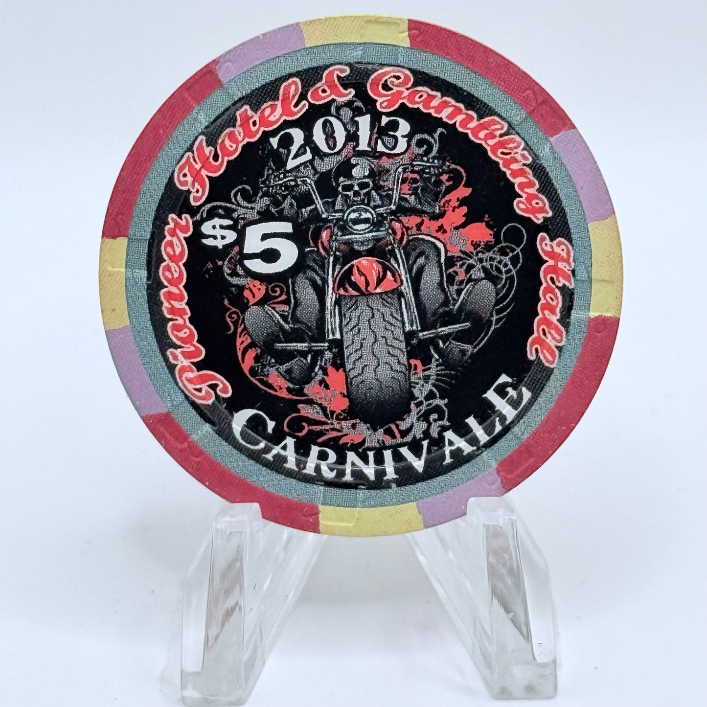 Pioneer Hotel & Gaming Hall Laughlin Nevada 2013 'Carnivale' LE $5 Casino Chip