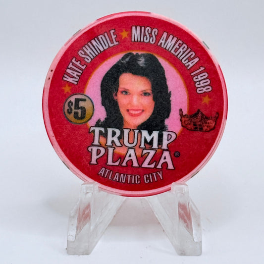 Trump Plaza Atlantic City New Jersey 'Miss America - Kate Shindle' LE $5 Casino Chip