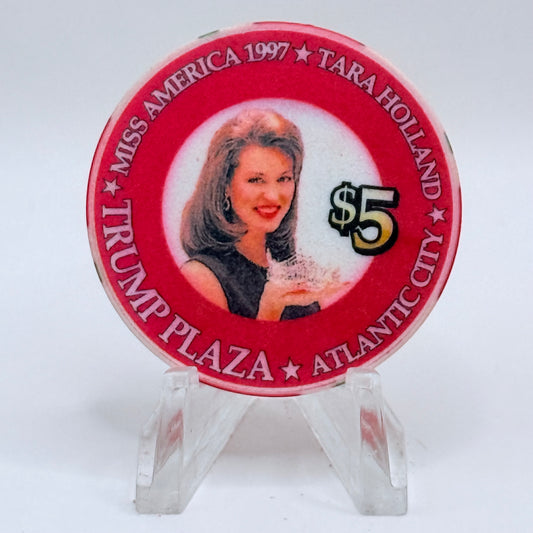 Trump Plaza Atlantic City New Jersey 'Miss America - Tara Holland' LE $5 Casino Chip