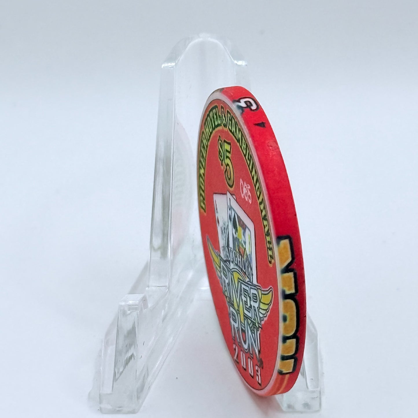 Pioneer Hotel & Gaming Hall Laughlin Nevada 2003 'River Run' LE $5 Casino Chip E2125
